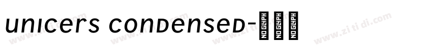 unicers condensed字体转换